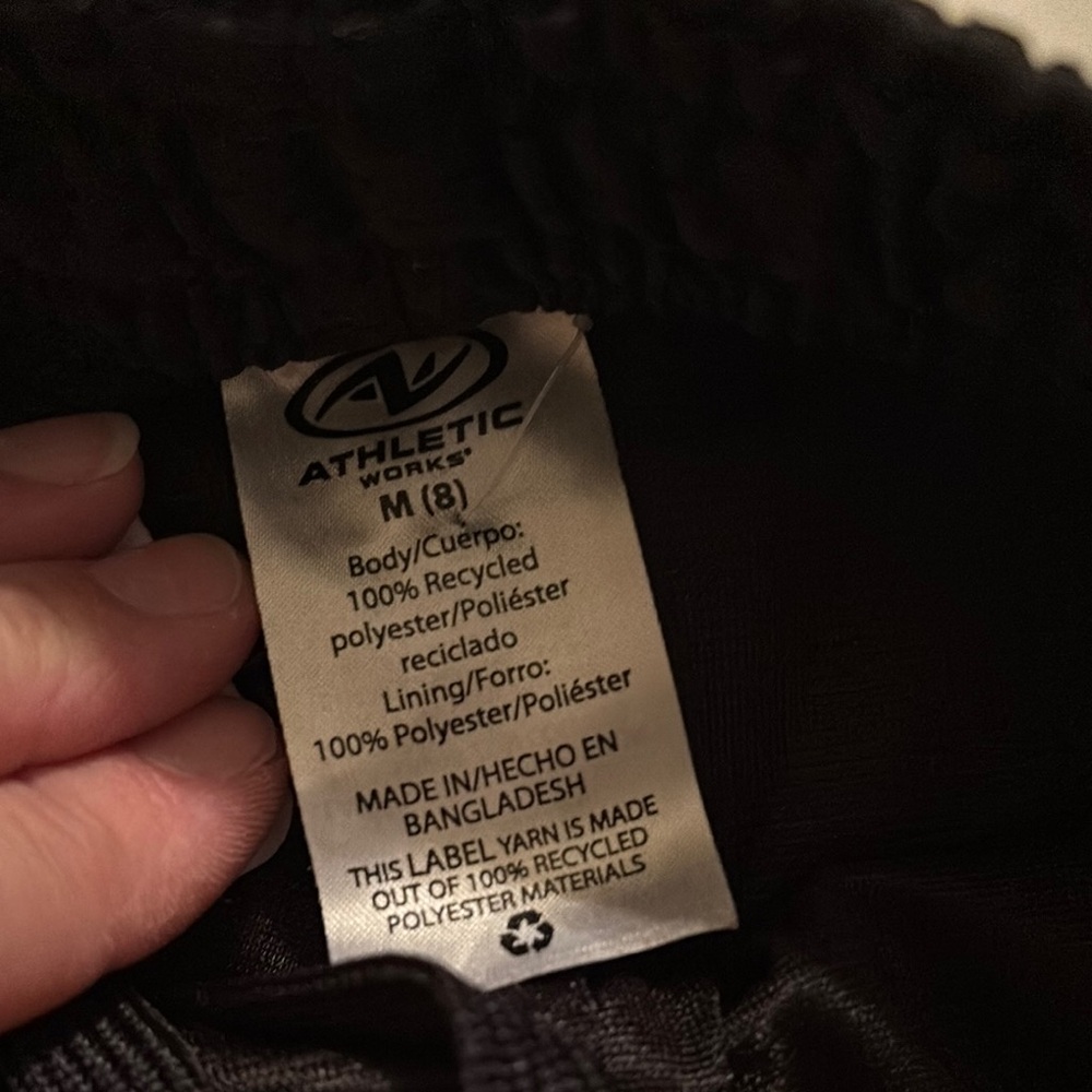 Athletic Works Kids Black Mesh Shorts Soze Medium 8 Used - Picture 2 of 3